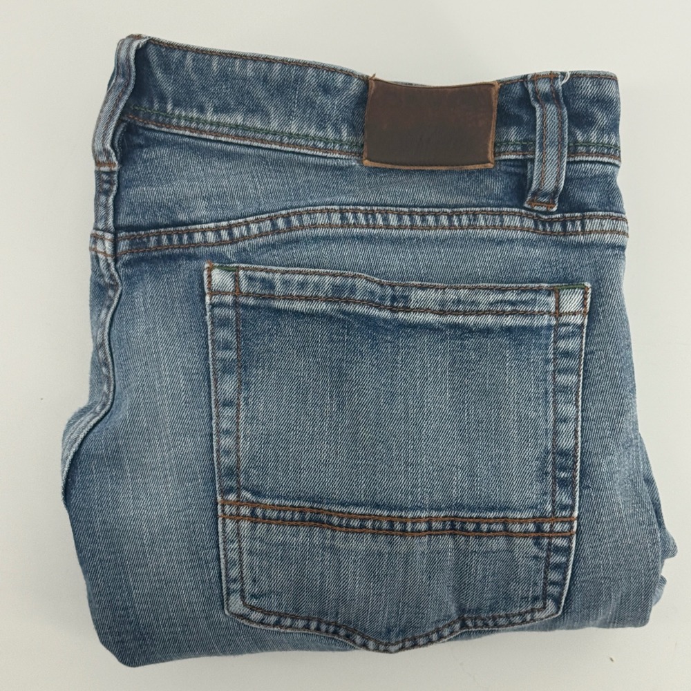 Orvis Mens 36x30 Blue Five Pocket Stretch Denim Jeans Medium Wash Regular Fit